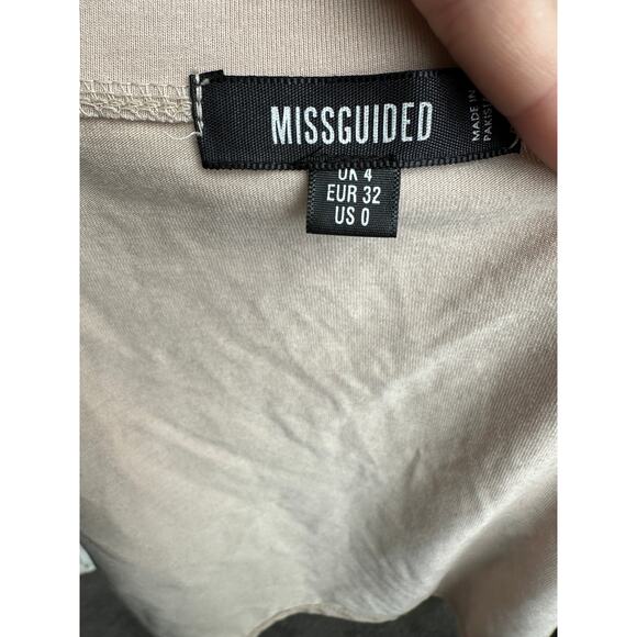 Missguided beige cropped button down top, size 0/XXS - Picture 7 of 10